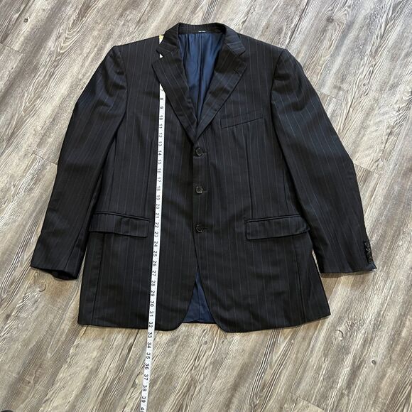 Ermenegildo Zegna Traveller Micronsphere Blazer 54R 100% Wool Pinstripe Italy - Picture 5 of 11